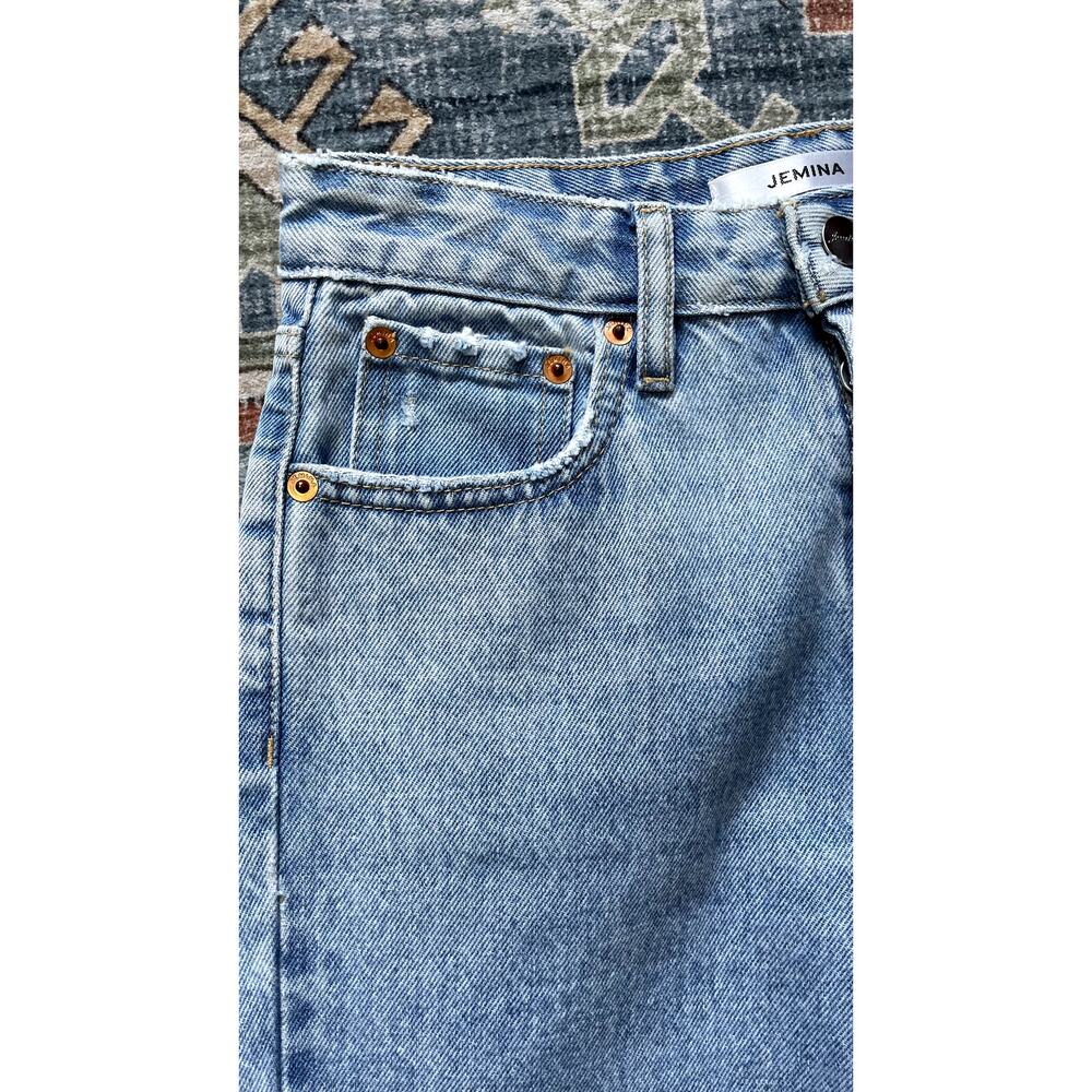 3 FOR $45 SALE | Jemina Button Fly Straight Leg Jeans Light Wash 24 NWOT - Picture 3 of 4